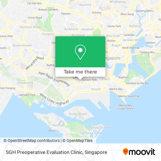 SGH Preoperative Evaluation Clinic map