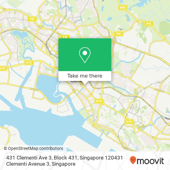 431 Clementi Ave 3, Block 431, Singapore 120431 Clementi Avenue 3 map