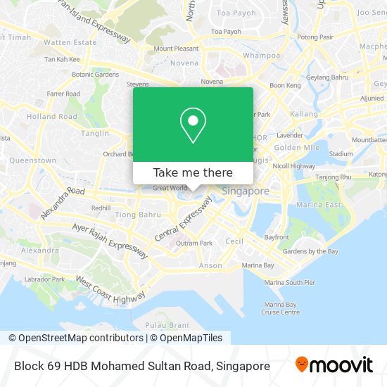 Block 69 HDB Mohamed Sultan Road map