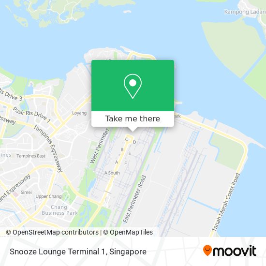 Snooze Lounge Terminal 1 map