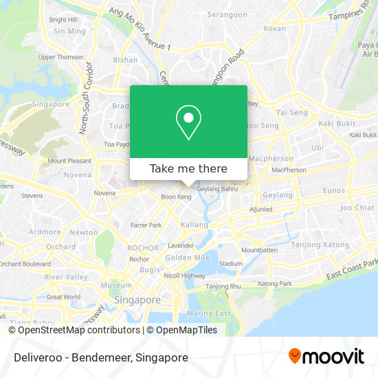 Deliveroo - Bendemeer map