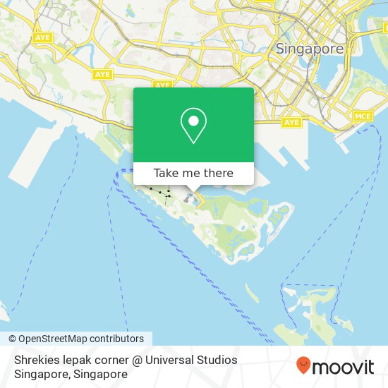 Shrekies lepak corner @ Universal Studios Singapore map