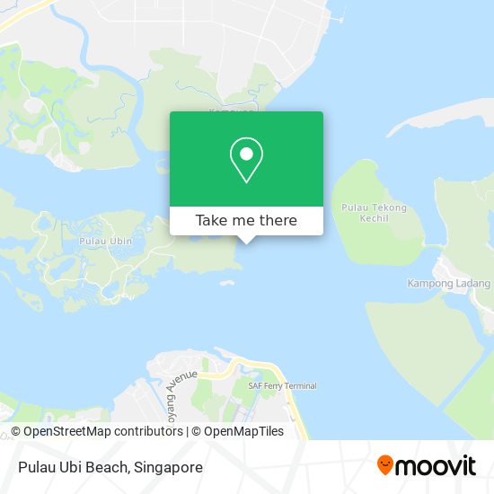 Pulau Ubi Beach map