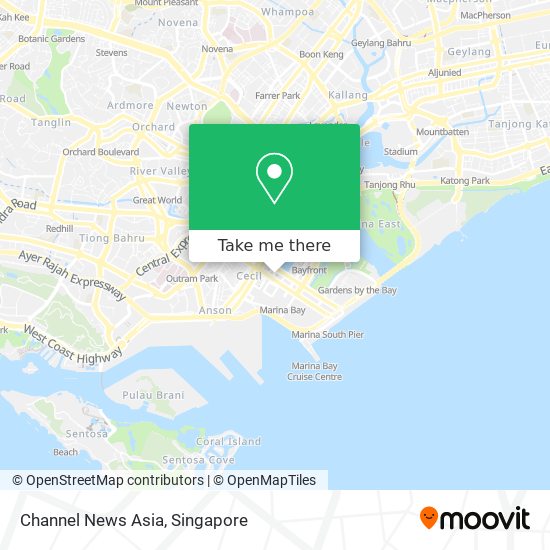 Channel News Asia map