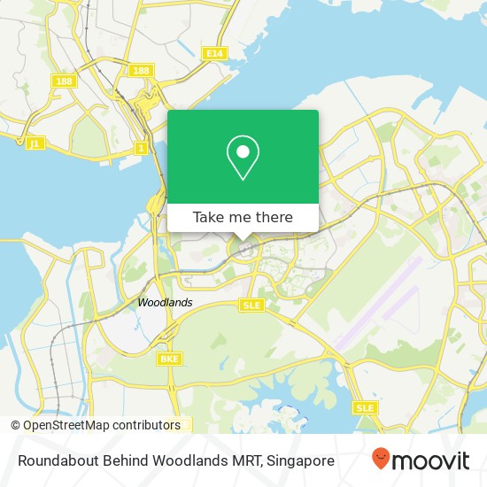 Roundabout Behind Woodlands MRT map