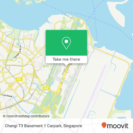 Changi T3 Basement 1 Carpark map