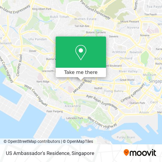 US Ambassador's Residence map