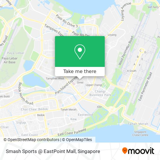 Smash Sports @ EastPoint Mall map