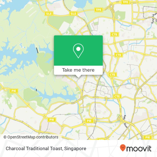 Charcoal Traditional Toast map