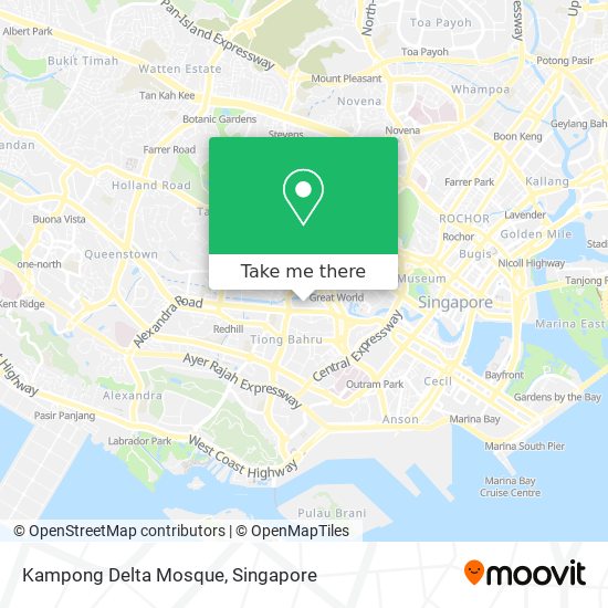 Kampong Delta Mosque map