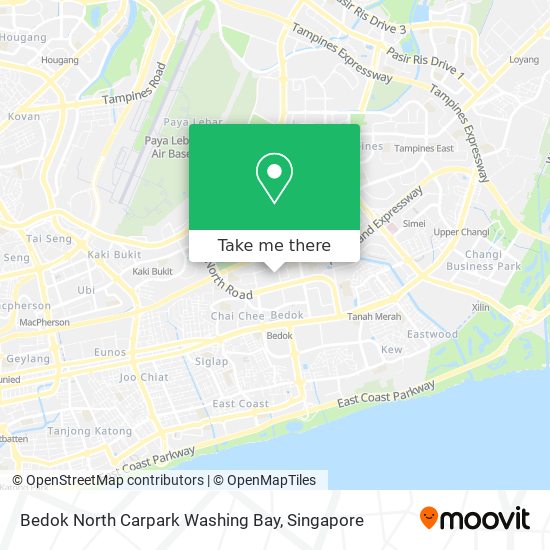 Bedok North Carpark Washing Bay map