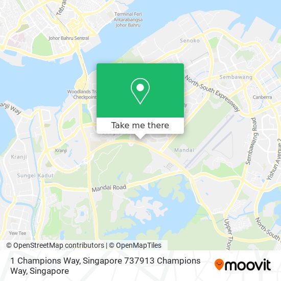 1 Champions Way, Singapore 737913 Champions Way map