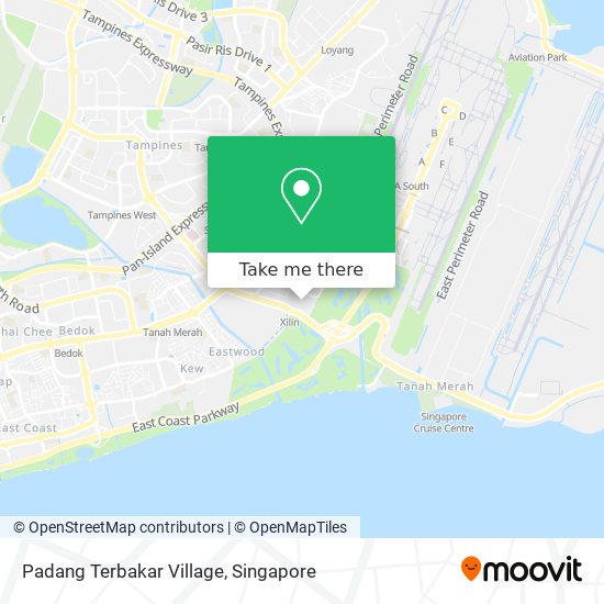 Padang Terbakar Village map