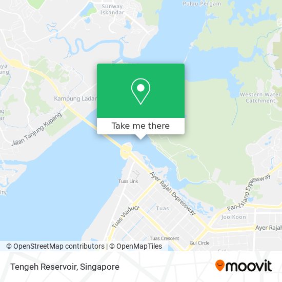 Tengeh Reservoir map