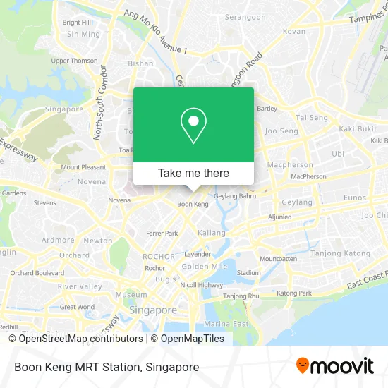 Boon Keng MRT Station map