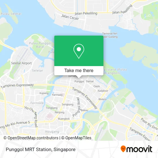 Punggol MRT Station map
