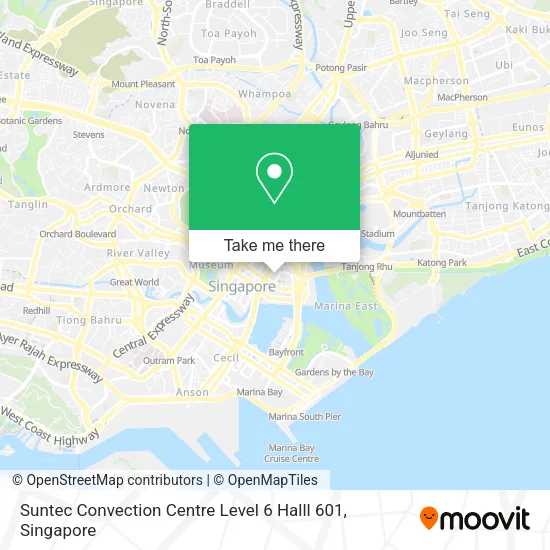 Suntec Convection Centre Level 6 Halll 601 map