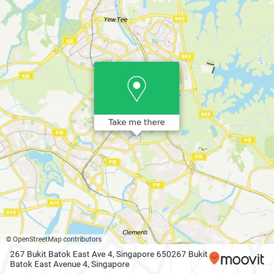 267 Bukit Batok East Ave 4, Singapore 650267 Bukit Batok East Avenue 4 map