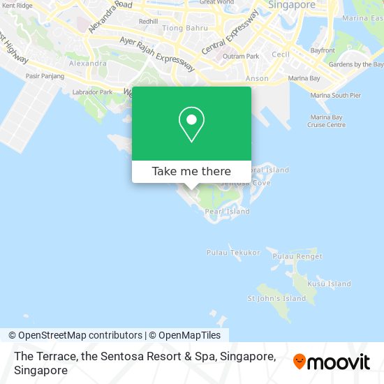 The Terrace, the Sentosa Resort & Spa, Singapore map