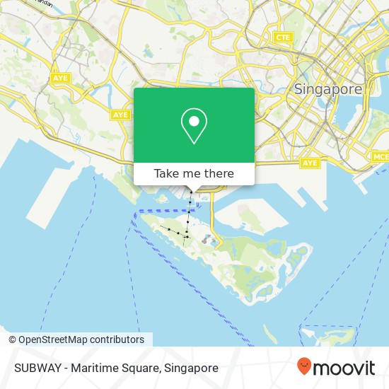 SUBWAY - Maritime Square, Singapore map