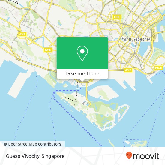 Guess Vivocity, Telok Blangah Rd Singapore map