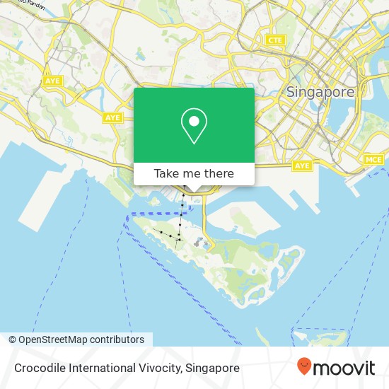 Crocodile International Vivocity, Telok Blangah Rd Singapore map