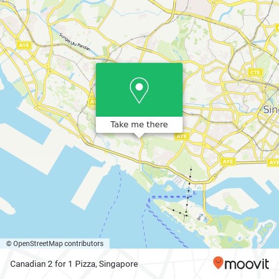 Canadian 2 for 1 Pizza, Singapore map