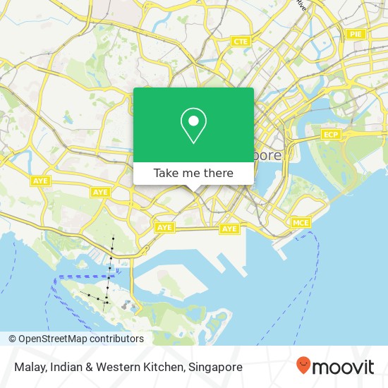 Malay, Indian & Western Kitchen, Outram Rd Singapore地图