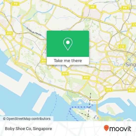Boby Shoe Co, Singapore map