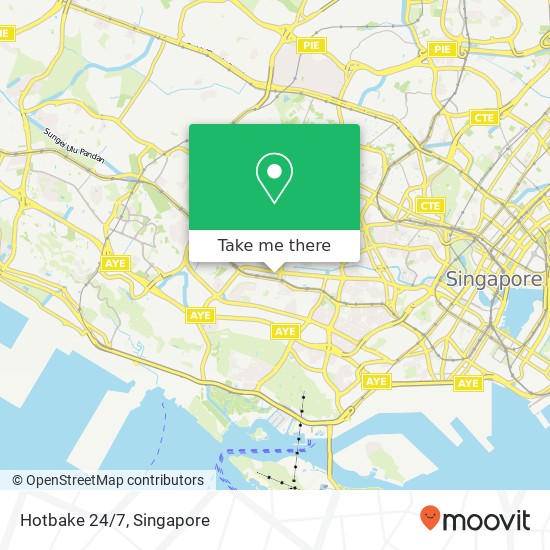 Hotbake 24/7, Singapore map