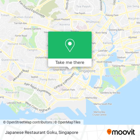 Japanese Restaurant Goku map