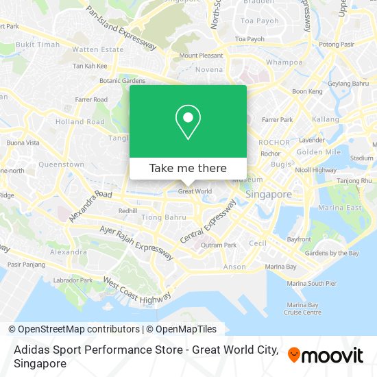 Adidas Sport Performance Store - Great World City地图