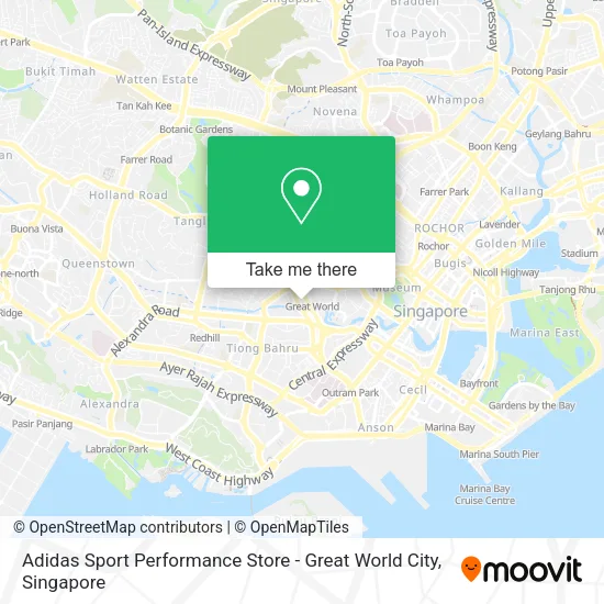 Adidas Sport Performance Store - Great World City地图