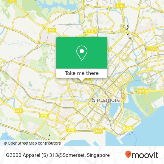 G2000 Apparel (S) 313@Somerset, Singapore map