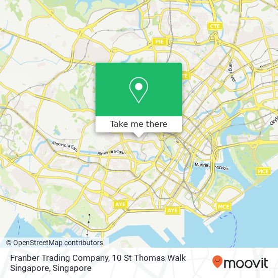 Franber Trading Company, 10 St Thomas Walk Singapore map