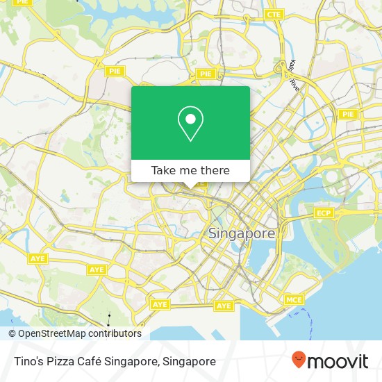 Tino's Pizza Café Singapore, Orchard Rd Singapore map