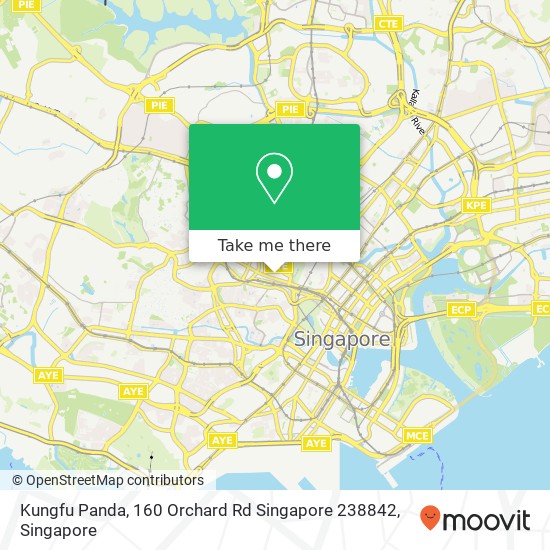 Kungfu Panda, 160 Orchard Rd Singapore 238842地图