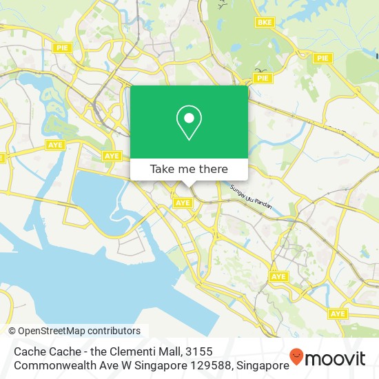 Cache Cache - the Clementi Mall, 3155 Commonwealth Ave W Singapore 129588地图