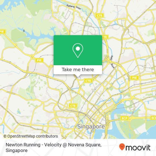 Newton Running - Velocity @ Novena Square, Sinaran Dr Singapore map