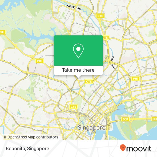 Bebonita, Sinaran Dr Singapore map