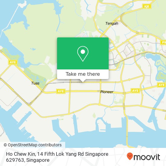 Ho Chew Kin, 14 Fifth Lok Yang Rd Singapore 629763 map