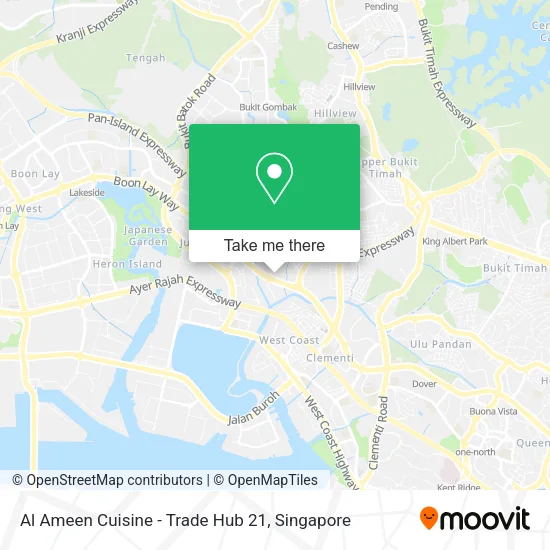 Al Ameen Cuisine - Trade Hub 21 map