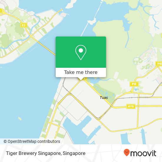 Tiger Brewery Singapore map