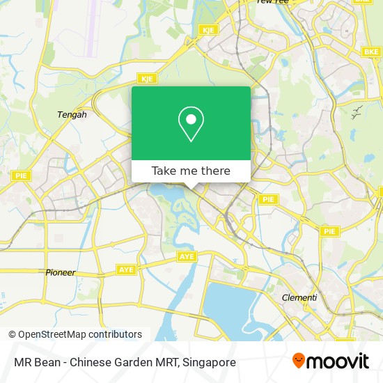 MR Bean - Chinese Garden MRT map