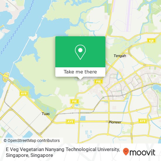 E Veg Vegetarian Nanyang Technological University, Singapore map