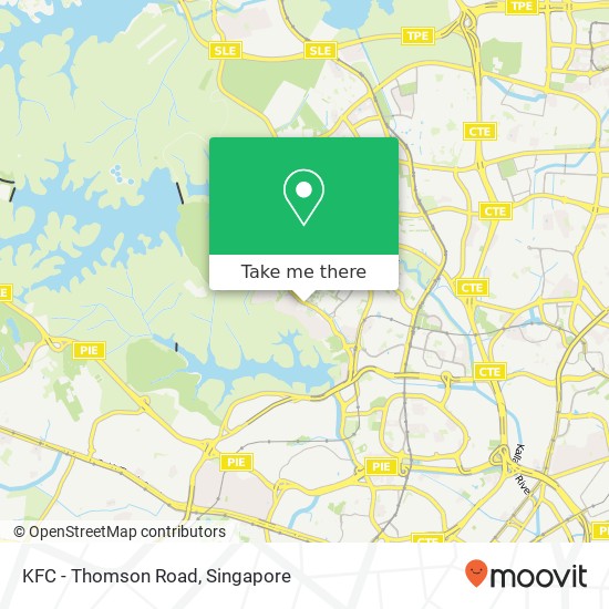 KFC - Thomson Road, Upp Thomson Rd Singapore map