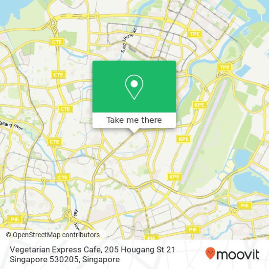 Vegetarian Express Cafe, 205 Hougang St 21 Singapore 530205地图