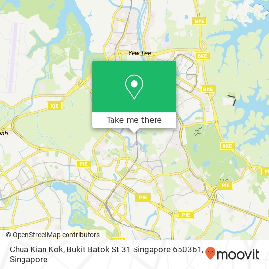 Chua Kian Kok, Bukit Batok St 31 Singapore 650361 map