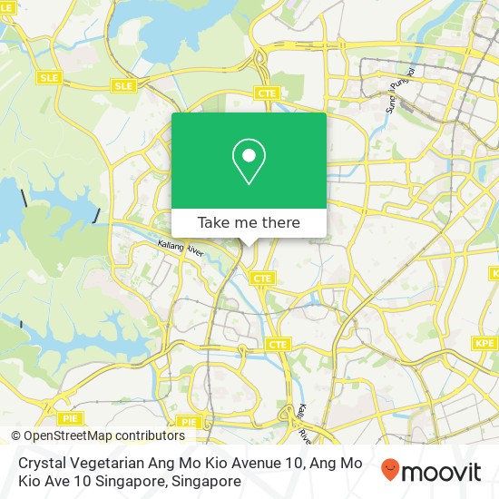 Crystal Vegetarian Ang Mo Kio Avenue 10, Ang Mo Kio Ave 10 Singapore map