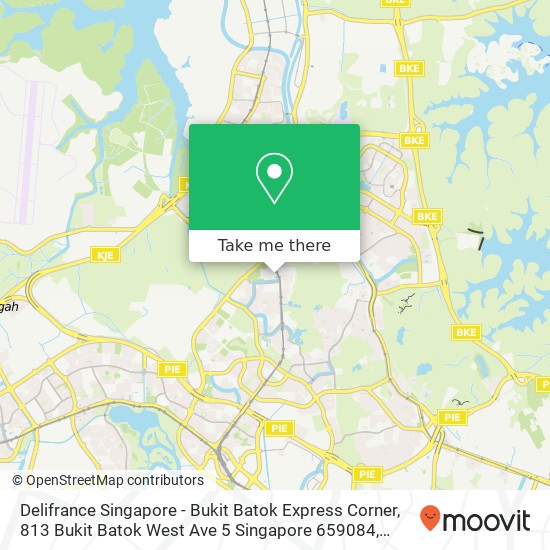 Delifrance Singapore - Bukit Batok Express Corner, 813 Bukit Batok West Ave 5 Singapore 659084地图
